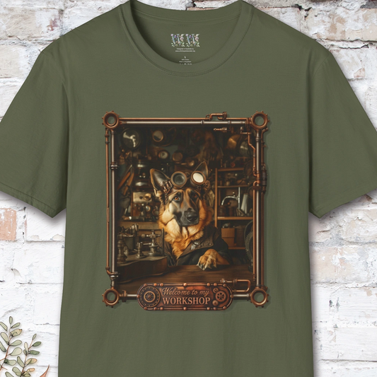 Steampunk German Shepherd #1 Unisex T shirt