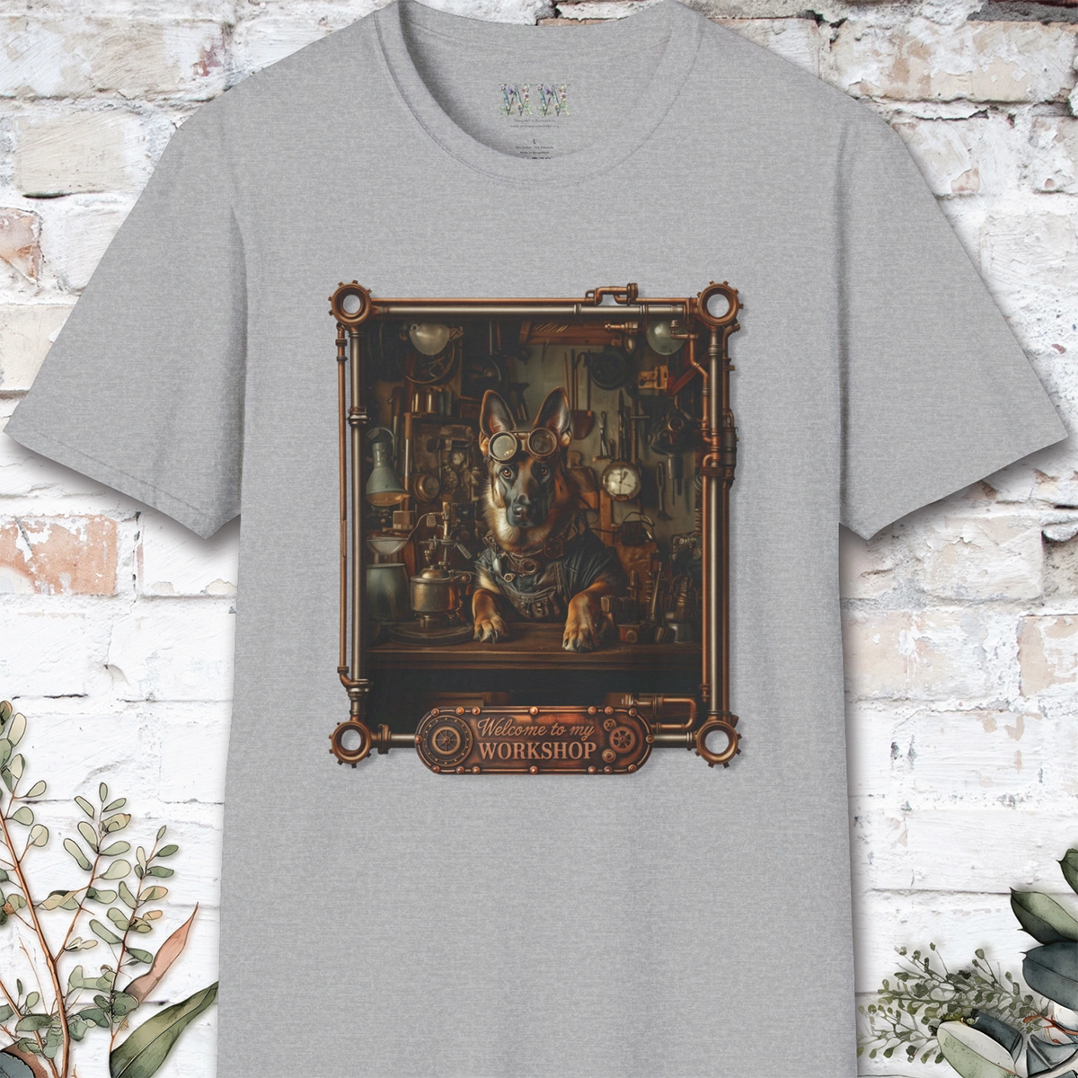 Steampunk German Shepherd #2 Unisex T shirt