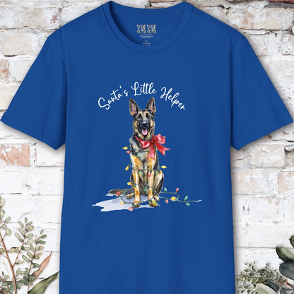 German Shepherd Santa's little helper. unisex T shirt