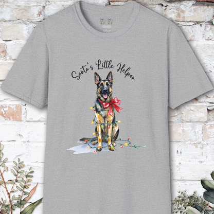 German Shepherd Santa's little helper. unisex T shirt