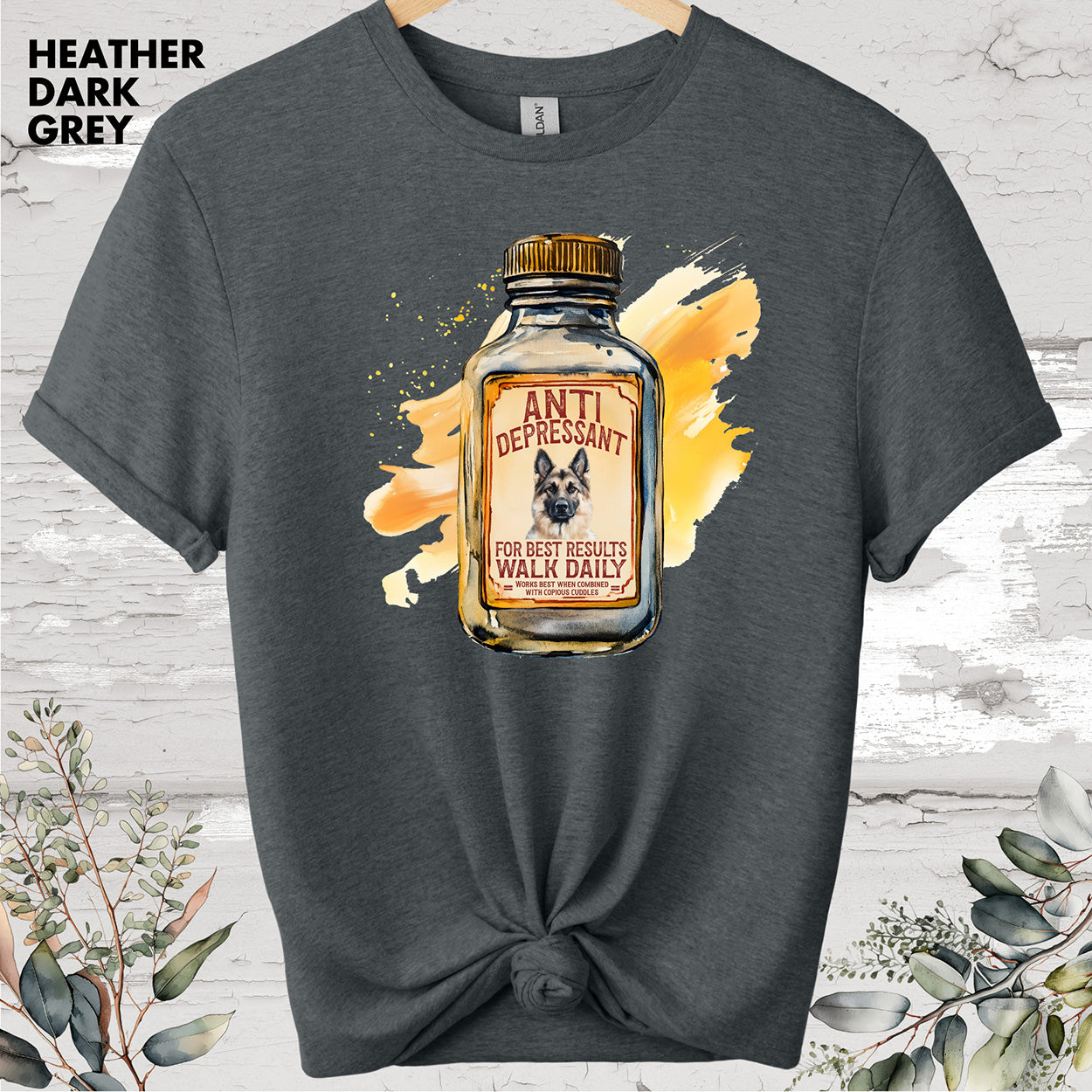 German Shepherd Antidepressant T shirt