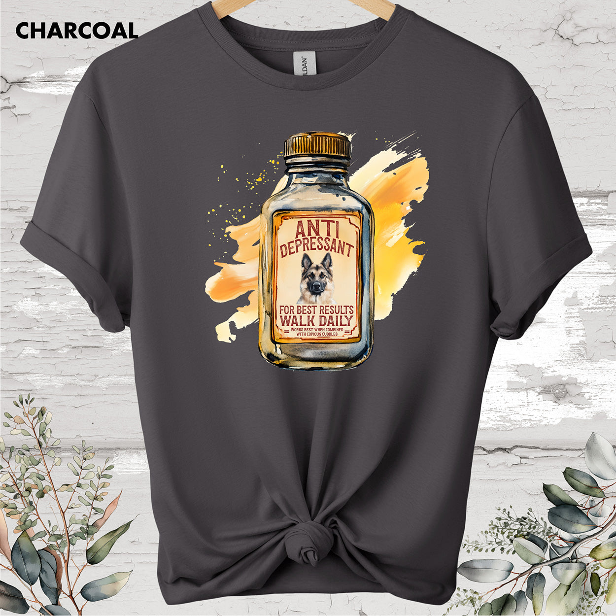 German Shepherd Antidepressant T shirt
