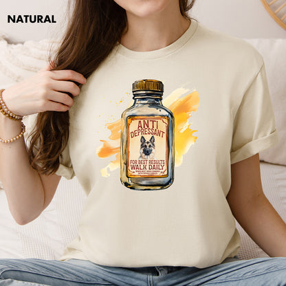 German Shepherd Antidepressant T shirt