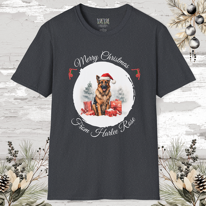 German Shepherd Personalized Christmas Unisex T-Shirt