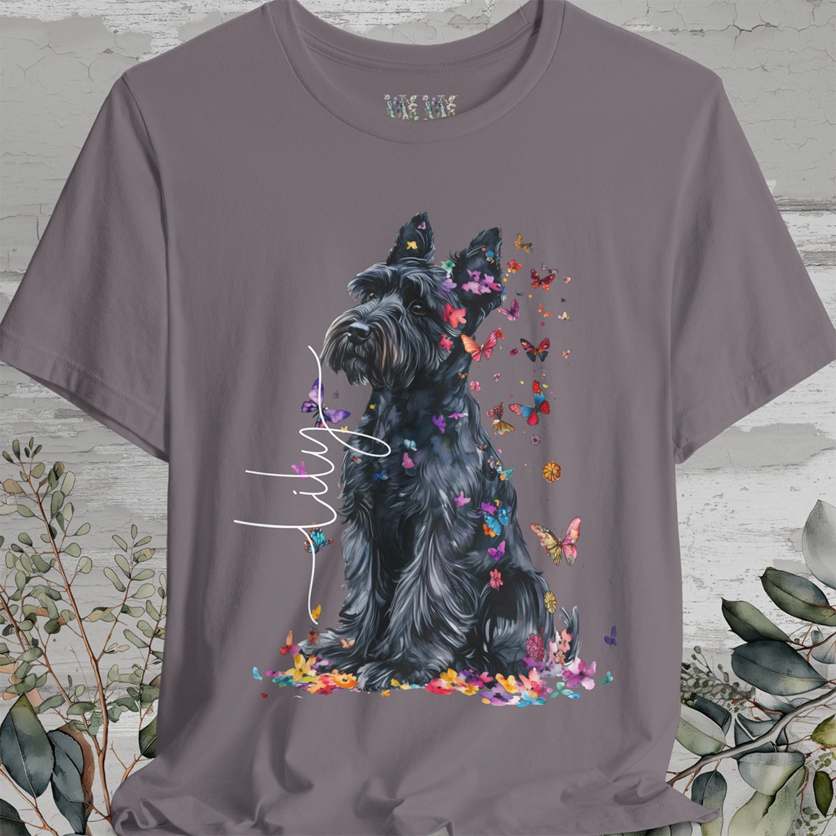 Giant Schnauzer Floral  Personalized T shirt