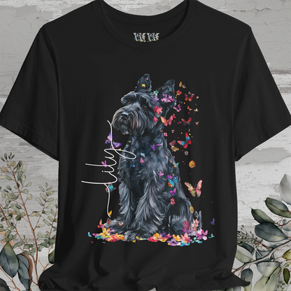 Giant Schnauzer Floral  Personalized T shirt