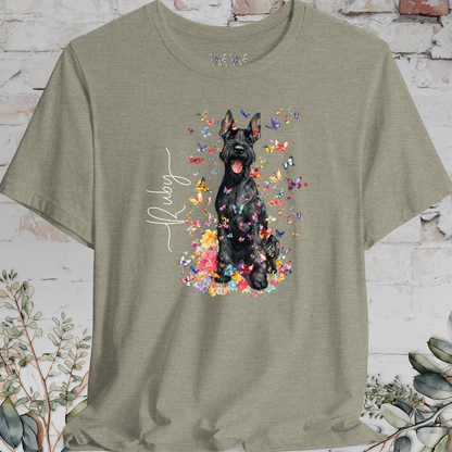 Giant Schnauzer #1 Floral Personalized T shirt