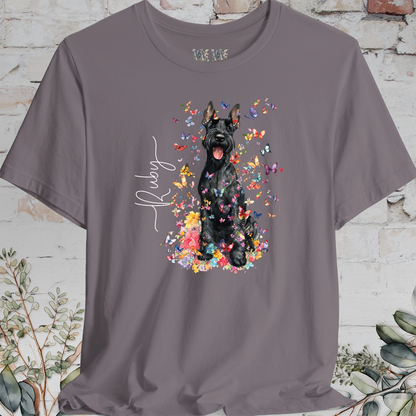 Giant Schnauzer #1 Floral Personalized T shirt