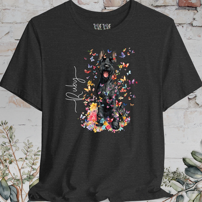 Giant Schnauzer #1 Floral Personalized T shirt