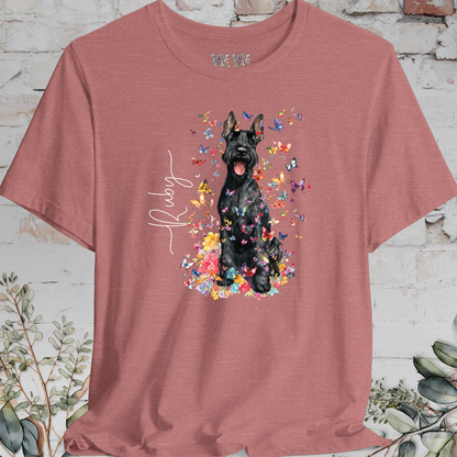 Giant Schnauzer #1 Floral Personalized T shirt
