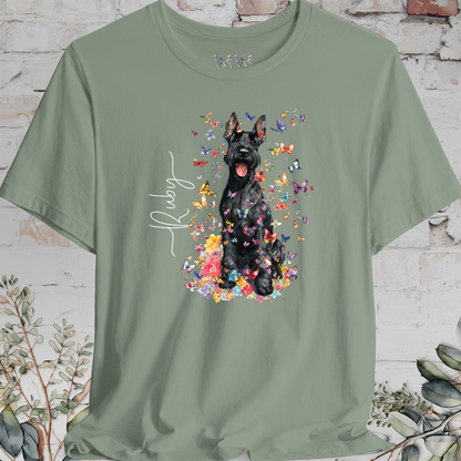Giant Schnauzer #1 Floral Personalized T shirt
