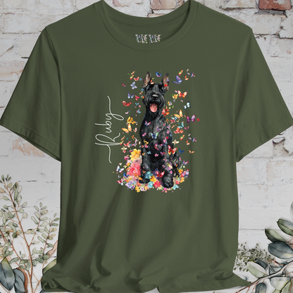Giant Schnauzer #1 Floral Personalized T shirt