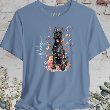Giant Schnauzer #1 Floral Personalized T shirt