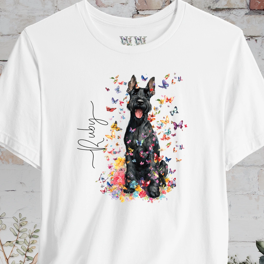 Giant Schnauzer #1 Floral Personalized T shirt