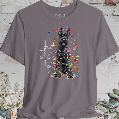 Giant Schnauzer #2 Floral Personalized T shirt