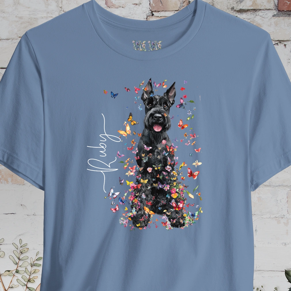 Giant Schnauzer #2 Floral Personalized T shirt