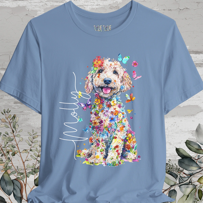 Golden Doodle Floral Personalized T shirt