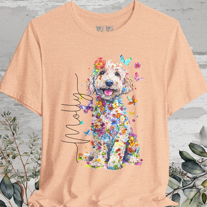 Golden Doodle Floral Personalized T shirt