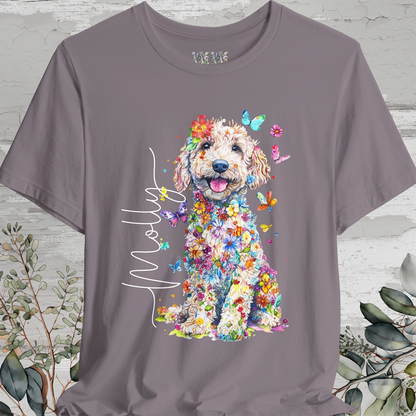 Golden Doodle Floral Personalized T shirt