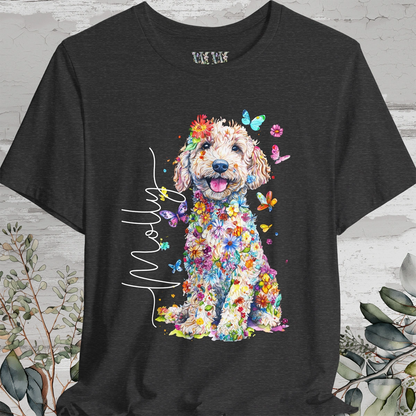 Golden Doodle Floral Personalized T shirt