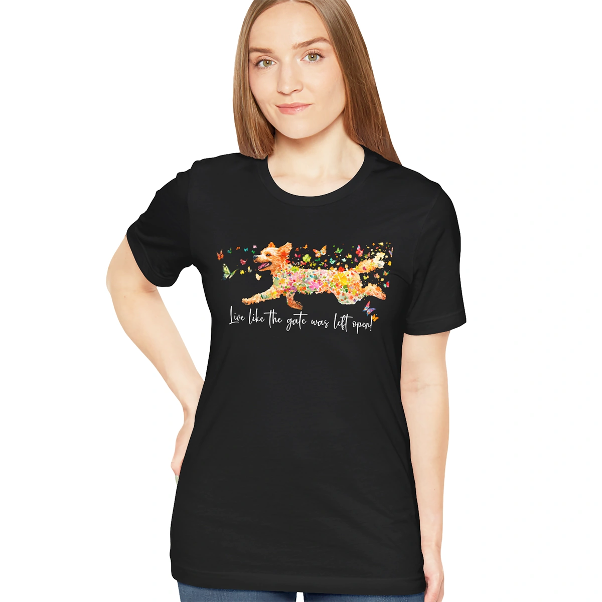 Golden Doodle 'Live like the gate was left open' T shirt