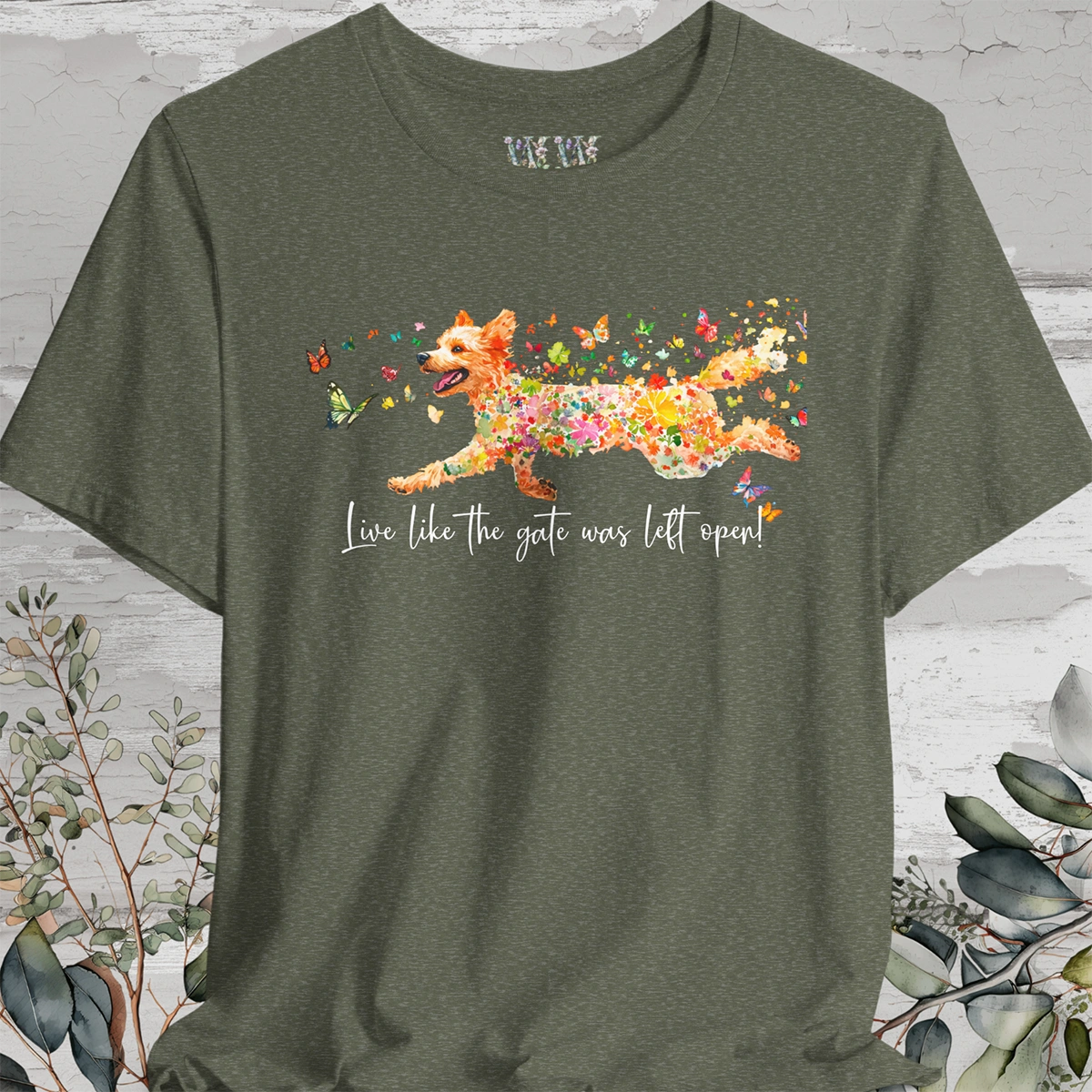 Golden Doodle 'Live like the gate was left open' T shirt