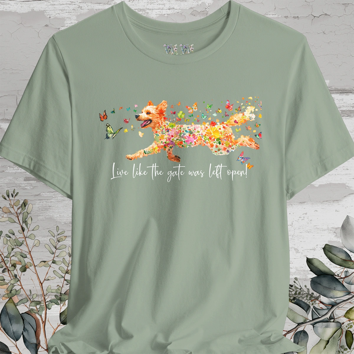 Golden Doodle 'Live like the gate was left open' T shirt