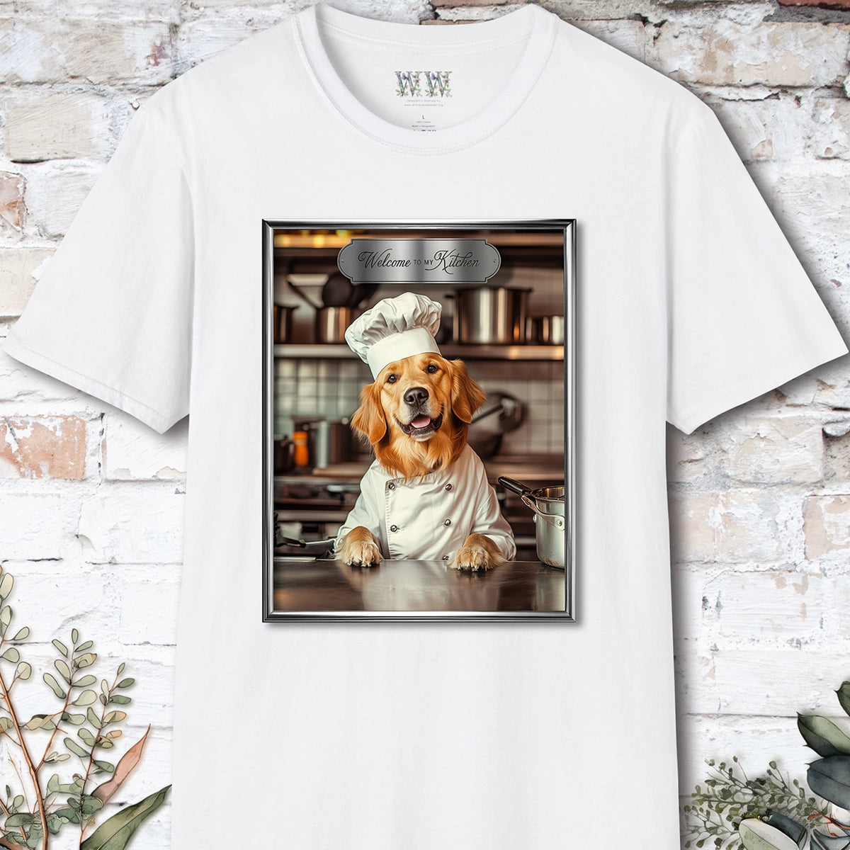 Golden Retriever Chef Unisex T shirt