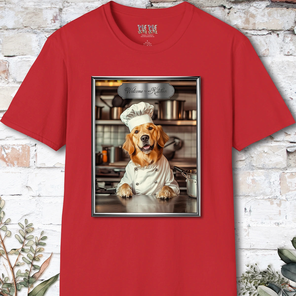 Golden Retriever Chef Unisex T shirt
