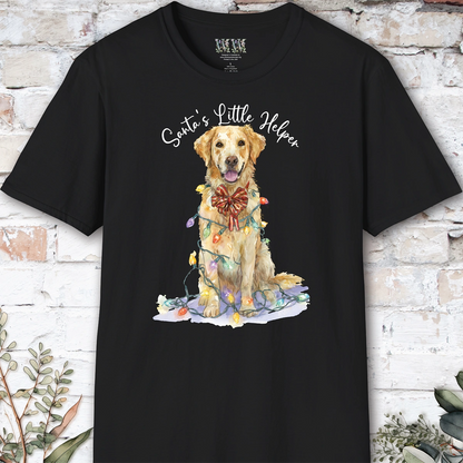 Golden Retriever Santa's little helper. unisex T shirt