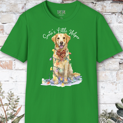 Golden Retriever Santa's little helper. unisex T shirt