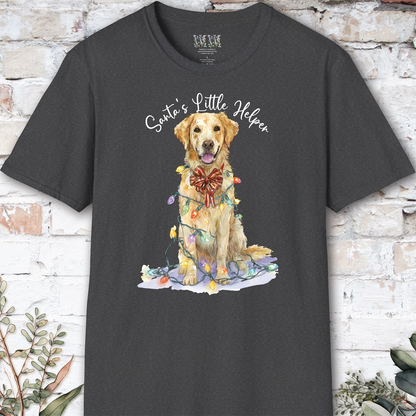 Golden Retriever Santa's little helper. unisex T shirt
