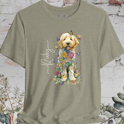 Golden Doodle/Groodle Puppy floral personalized T shirt