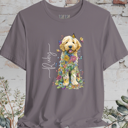 Golden Doodle/Groodle Puppy floral personalized T shirt