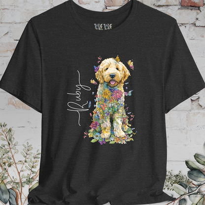 Golden Doodle/Groodle Puppy floral personalized T shirt