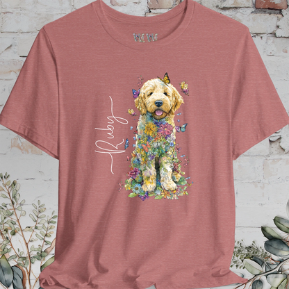 Golden Doodle/Groodle Puppy floral personalized T shirt
