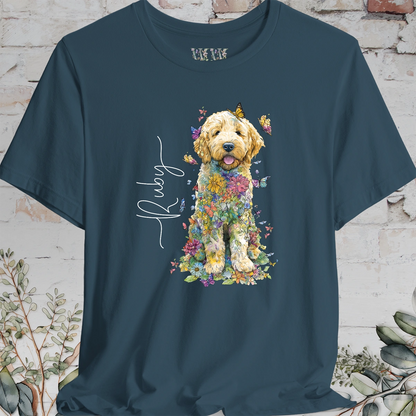 Golden Doodle/Groodle Puppy floral personalized T shirt
