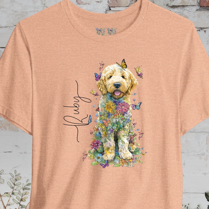 Golden Doodle/Groodle Puppy floral personalized T shirt