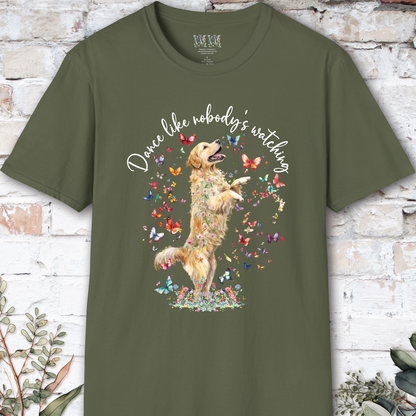 Golden Retriever "Dance like nobody's watching" unisex T shirt
