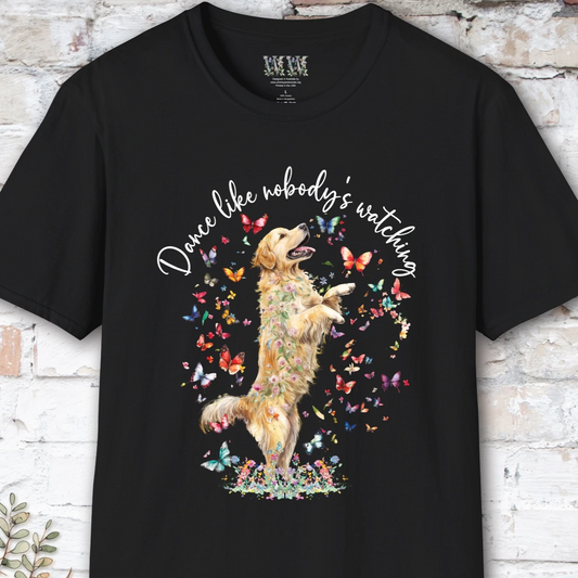 Golden Retriever "Dance like nobody's watching" unisex T shirt