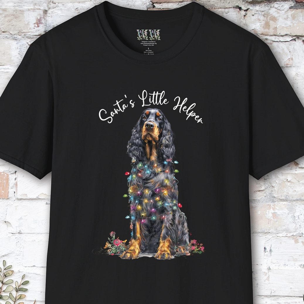Gordon Setter #4 Santa's little helper. unisex T shirt