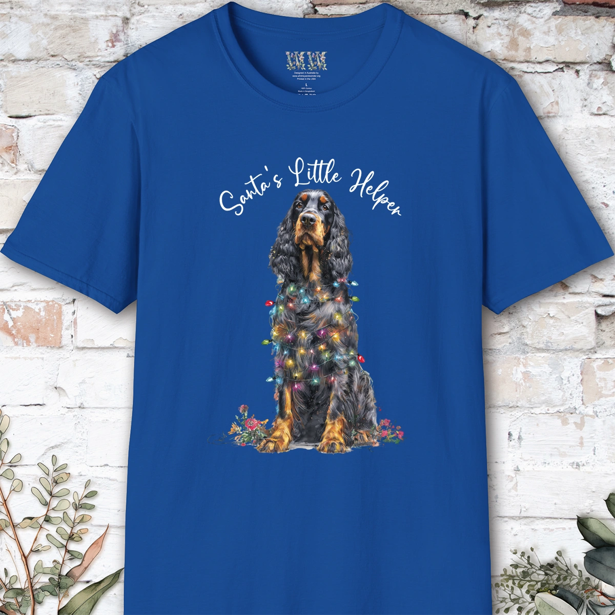 Gordon Setter #4 Santa's little helper. unisex T shirt