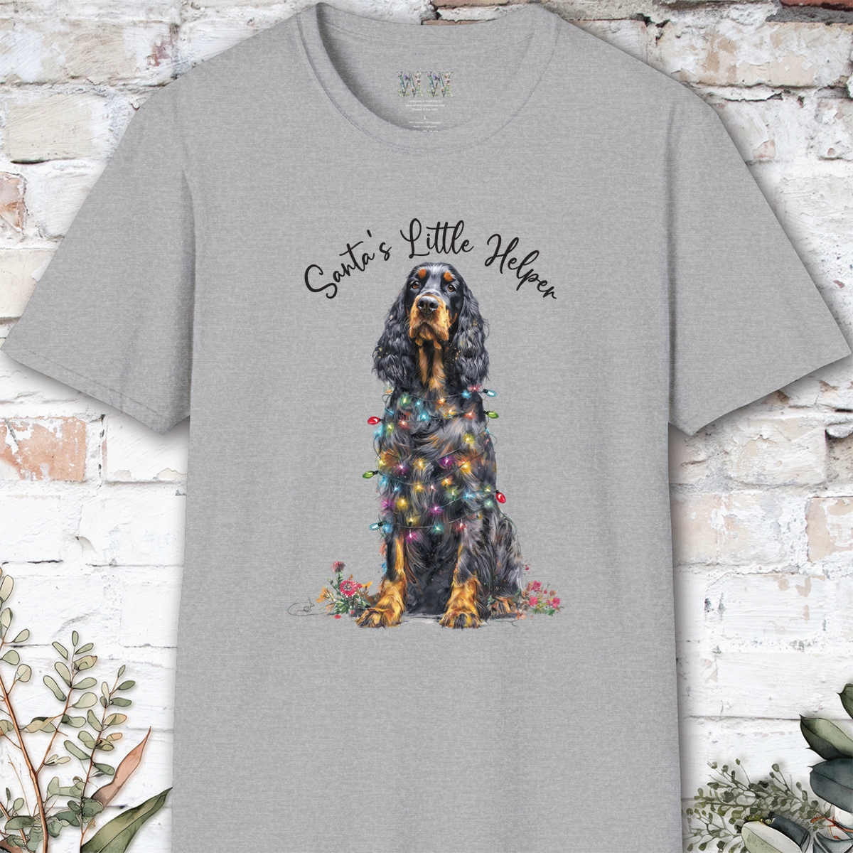 Gordon Setter #4 Santa's little helper. unisex T shirt