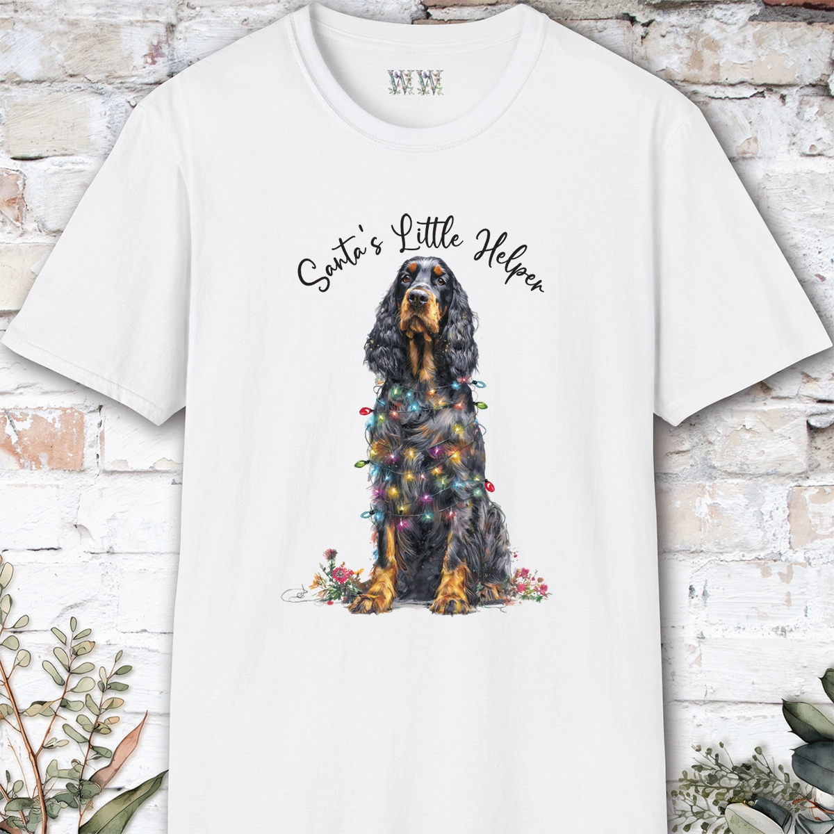 Gordon Setter #4 Santa's little helper. unisex T shirt