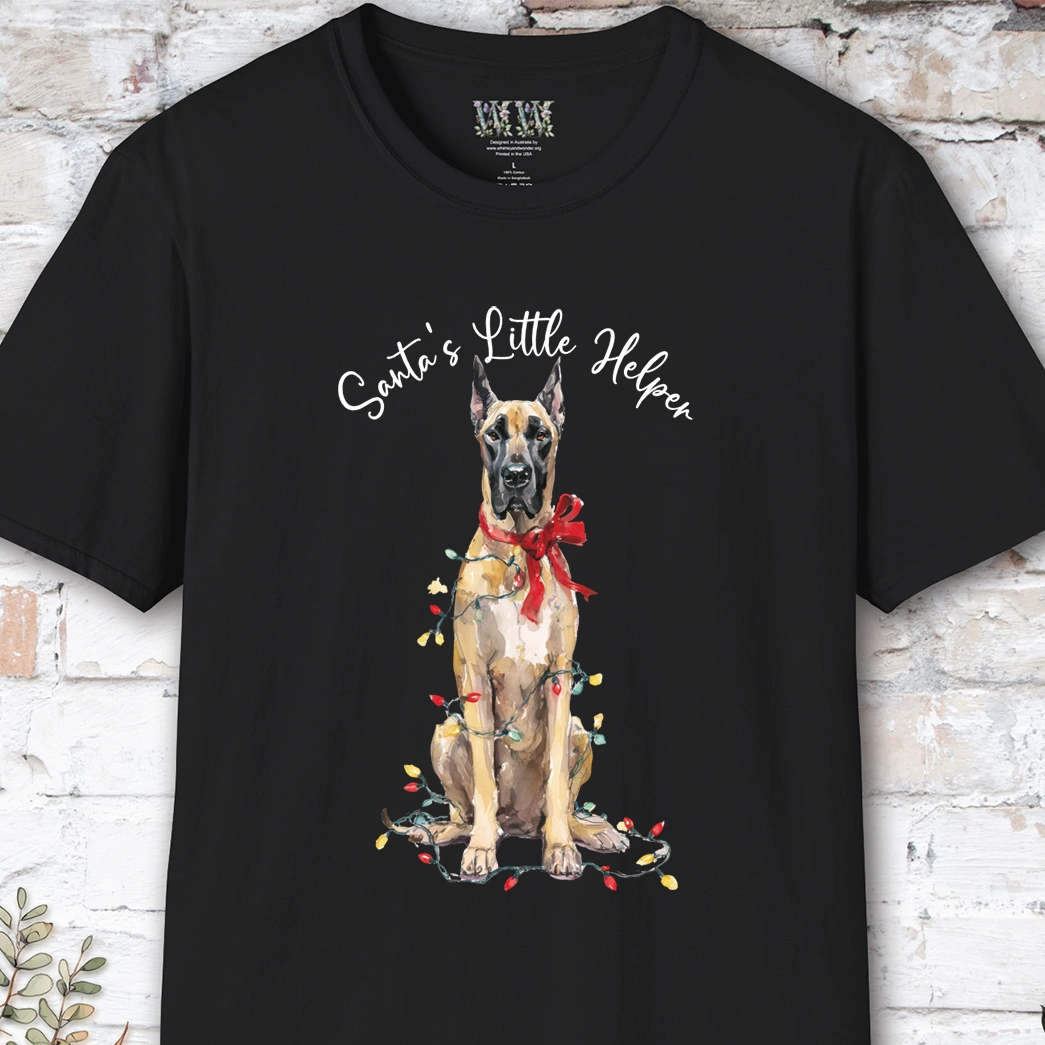 Great Dane #2 Santa's little helper. unisex T shirt