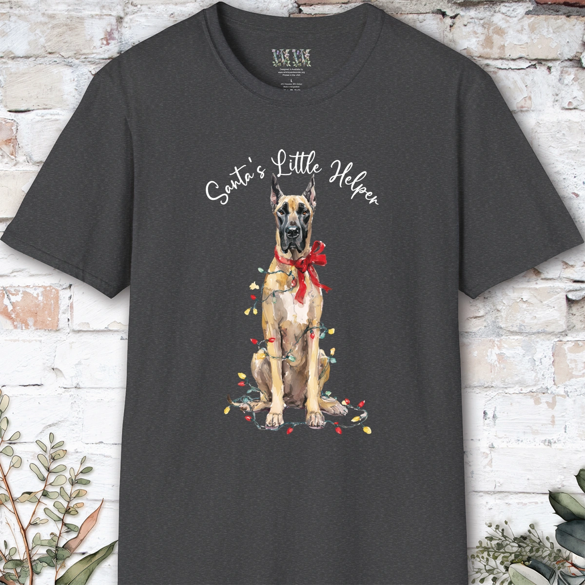 Great Dane #2 Santa's little helper. unisex T shirt
