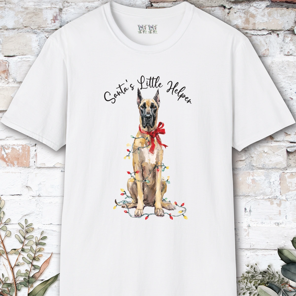Great Dane #2 Santa's little helper. unisex T shirt