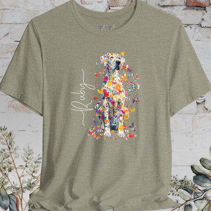 Great Dane #2 Floral Personalized T shirt