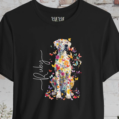 Great Dane #2 Floral Personalized T shirt
