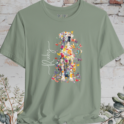 Great Dane #2 Floral Personalized T shirt